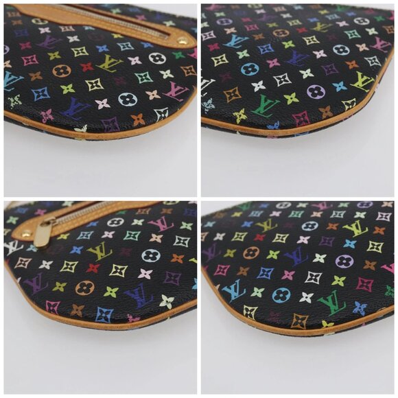 LOUIS VUITTON Monogram Multicolor Pochette GM Pouch Black M60027 LV Auth 144890V - Picture 14 of 16